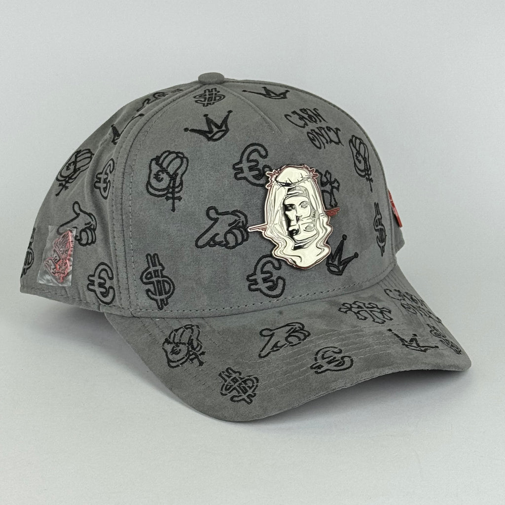 CA$H ONLY FULL PRINT SKULL GRAY