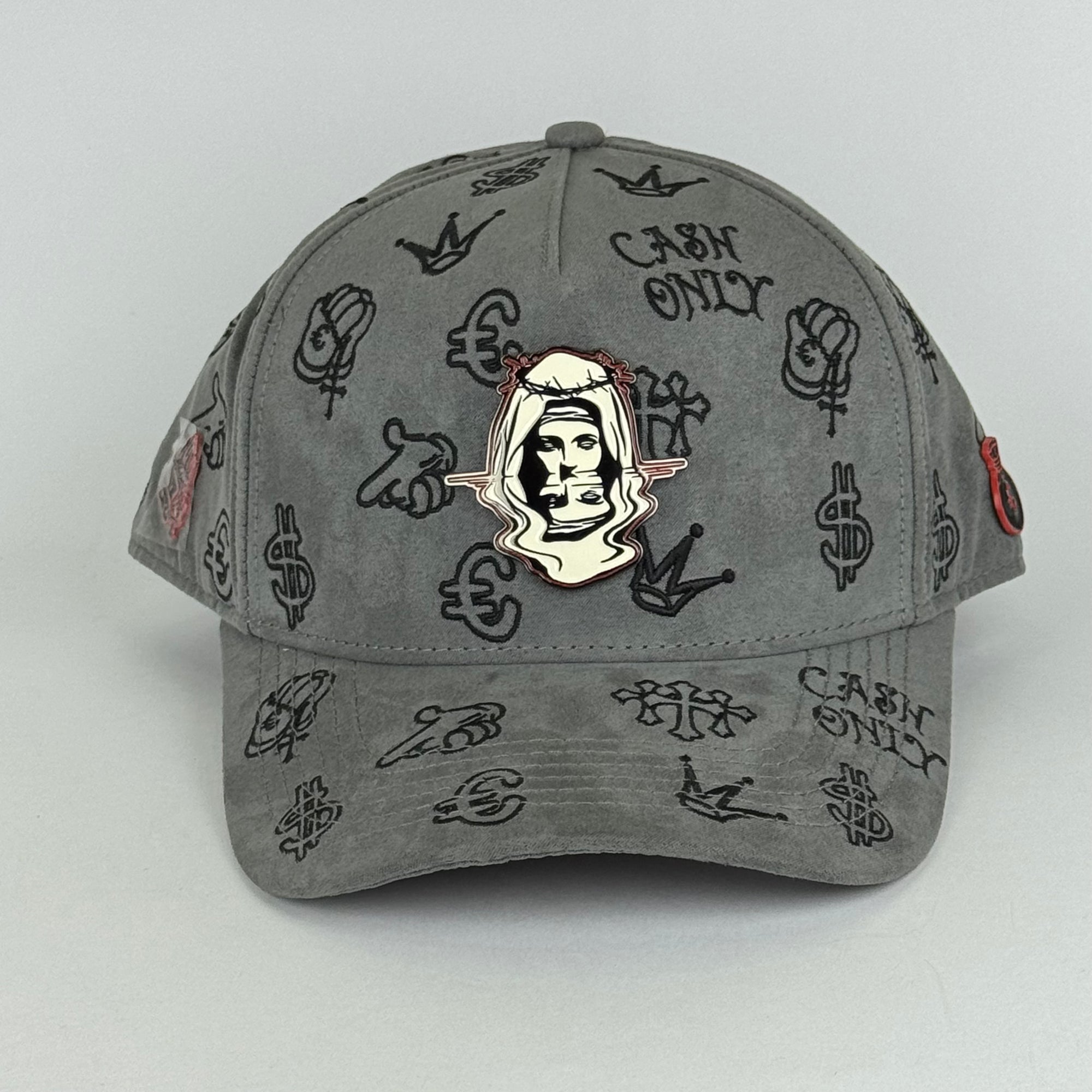 CA$H ONLY FULL PRINT SKULL GRAY